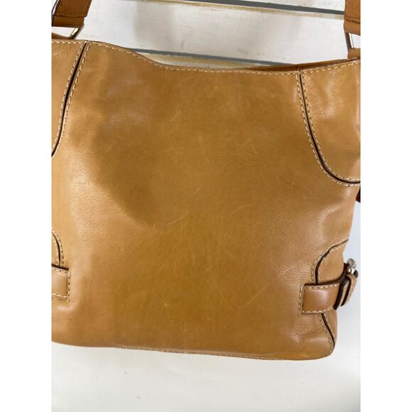 MICHAEL KORS, SMALL VINTAGE TAN LEATHER SHOULDER BAG (ASIS) - Picture 8 of 16